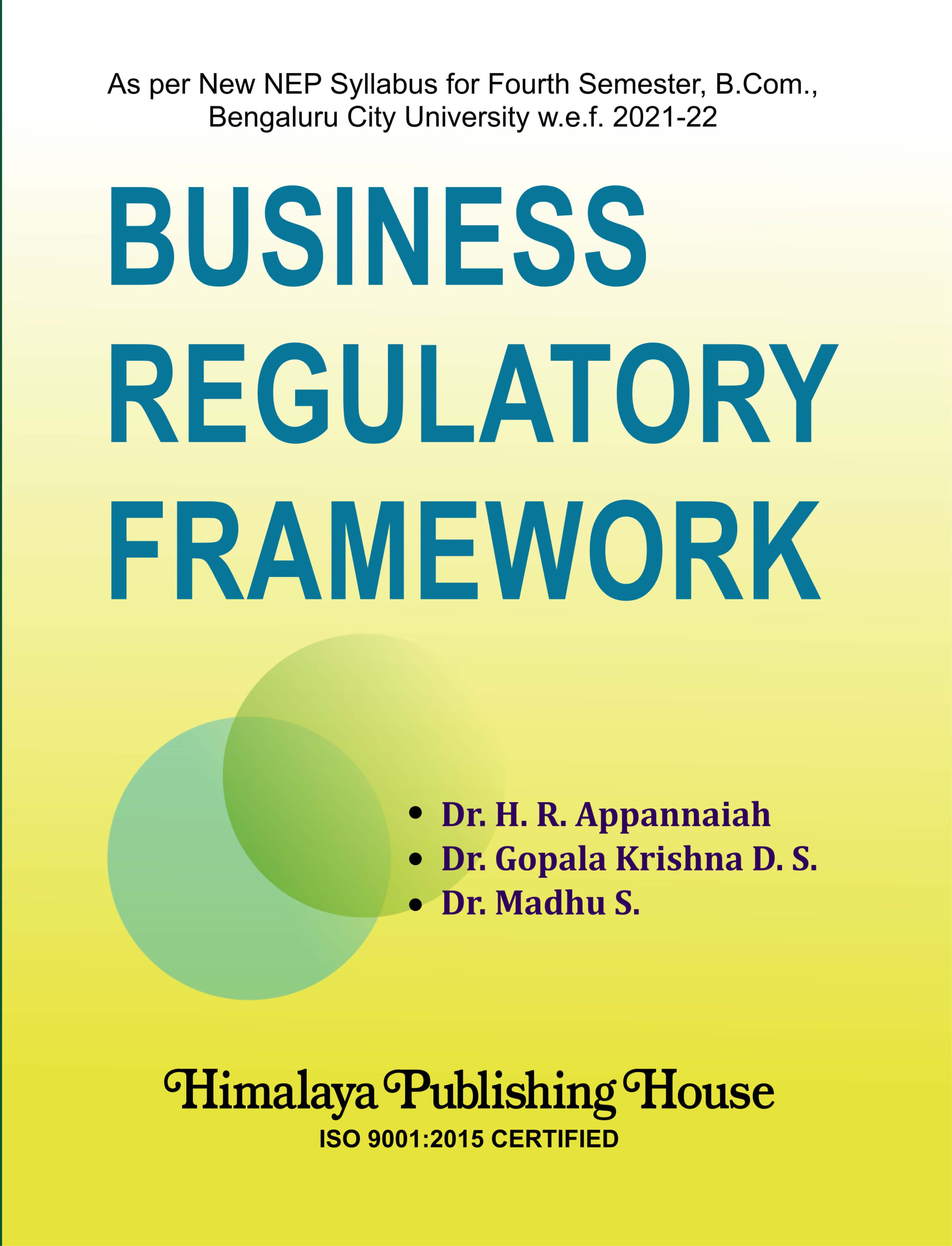 Business Regulatory Framework
