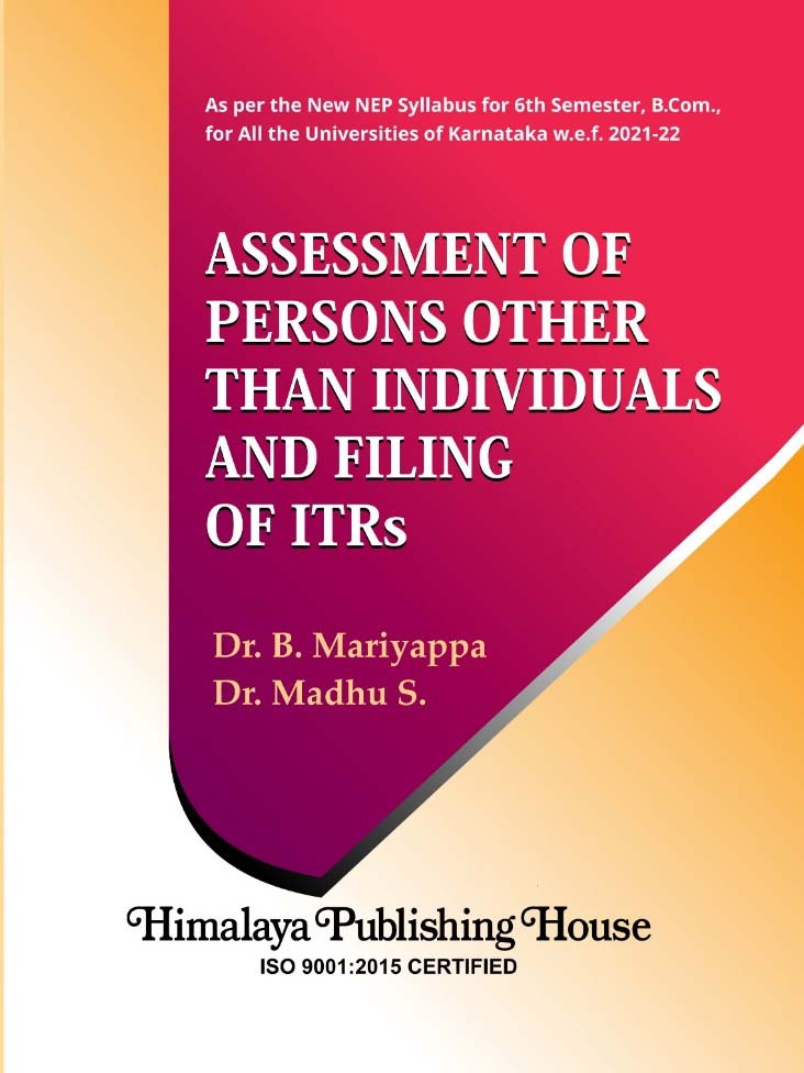 Assessment of Persons Other than Individuals and Filing of ITRs